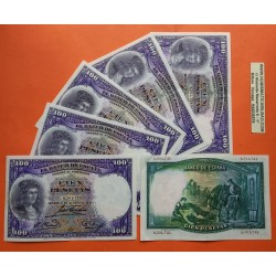 1 billete x ESPAÑA 100 PESETAS 1931 GONZALO FERNANDEZ DE CORDOBA Sin Serie Pick 83 MBC- Spain banknote L/1