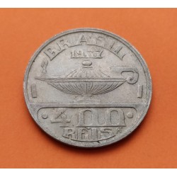 BRASIL 400 REIS 1936 LAMPARA MAGICA y OSWALDO CRUZ KM.539 MONEDA DE NICKEL MBC++ Brazil