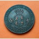 ESPAÑA REINA ISABEL II 2,50 CENTIMOS DE ESCUDO 1867 OM Ceca de JUBIA KM.634.2 MONEDA DE COBRE Spain 2 1/2 Centimos R/1