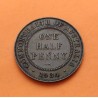 AUSTRALIA 1/2 PENIQUE 1934 REY JORGE V KM.22 MONEDA DE BRONCE MBC+ 1/2 Penny GEORGIUS V