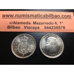@LA MÁS RARA@ ESPAÑA 50 PESETAS 1975 * 80 JUAN CARLOS I KM.809 MONEDA DE NICKEL SC DE CARTUCHO