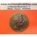 @OFERTA@ ESPAÑA MEDALLA CONMEMORATIVA REY AMADEO I PRINCIPE REAL DE SABOYA DUQUE DE AOSTA BARCELONA 1961 CALICO BRONCE DORADO