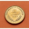 NICARAGUA 1 CORDOBA 1987 GORRO DE SANDINO LIDER REVOLUCIONARIO KM.43A MONEDA DE LATON SC-
