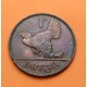 IRLANDA 1 PENIQUE 1931 GALLINA y POLLUELOS KM.3 MONEDA DE BRONCE MBC+ Ireland Eire 1 Penny