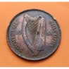 IRLANDA 1 PENIQUE 1931 GALLINA y POLLUELOS KM.3 MONEDA DE BRONCE MBC+ Ireland Eire 1 Penny