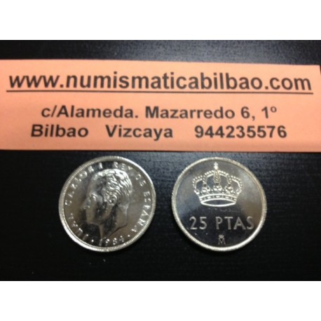 ESPAÑA 25 PESETAS 1984 M JUAN CARLOS I SIN CIRCULAR