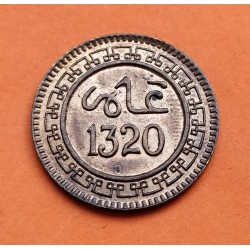 MARRUECOS 2 MAZUNAS 1902 AH 1320 ABDUL AL AZIZ Ceca de BIRGINHAM KM.15.1 MONEDA DE BRONCE SC Morocco Maroc coin