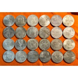 12 ONZAS x AUSTRIA 100 SCHILLINGS 1974 a 1979 CONTENIDO EN PLATA PURA 24 MONEDAS SC Osterreich silver