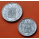 2 monedas x ESPAÑA 5 CENTIMOS 1945 KM.765 + ESPAÑA 10 CENTIMOS 1945 JINETE IBERICO ALUMINIO ESTADO ESPAÑOL SC/SC-