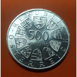 AUSTRIA 500 SCHILLING 1984 REVOLUCION DEL TIROL 175 ANIVERSARIO KM.2966 MONEDA DE PLATA SC Osterreich silver coin