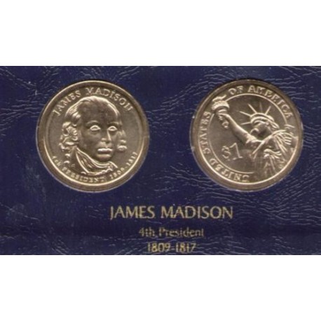 ESTADOS UNIDOS 1 DOLAR 2007 P PRESIDENTE N. 4 JAMES MADISON SC