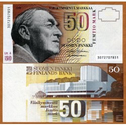 . FINLANDIA 50 MARKKAA 1986/1991 AALTO Pick 118 SC FINNLAND