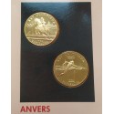 2 monedas x ANDORRA 20 DINERS 1990 HIPICA KM.58 + 20 DINERS 1990 SALTO DE VALLAS KM.59 OLIMPIADA DE BARCELONA 1992 PLATA PROOF