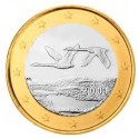FINLANDIA 1 EURO 2001 PAJAROS EN VUELO MONEDA BIMETALICA SC Finnland 1 Euro coin