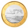 FINLANDIA 1 EURO 2001 PAJAROS EN VUELO MONEDA BIMETALICA SC Finnland 1 Euro coin