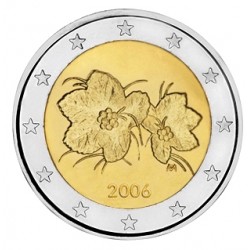 FINLANDIA 2 EUROS 2006 FLORES MONEDA BIMETALICA SC Finnland 2€ coin