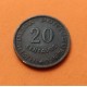 ANGOLA 20 CENTAVOS 1962 ESCUDO y VALOR KM.74 MBC República Portuguesa silver coin