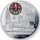 . @COLORES@ ESPAÑA 10 EUROS 2021 1221 CATEDRAL DE BURGOS 800 Aniversario MONEDA DE PLATA PROOF ESTUCHE FNMT