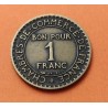 FRANCIA 1 FRANCO 1924 DAMA CHAMBRE DE COMMERCE KM.876 MONEDA DE LATON MBC France 1 Franc