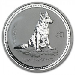 AUSTRALIA 1 DOLAR 2006 AÑO DEL PERRO 1ª SERIE LUNAR MONEDA DE PLATA $1 dollar silver 1 ONZA OZ OUNCE YEAR OF THE DOG