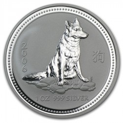 AUSTRALIA 1 DOLAR 2006 PERRO I SERIE LUNAR PLATA SILVER DOLLAR