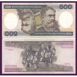 BRASIL 500 CRUZEIROS 1985 DEODORO DE FONSECA Pick 200B Firma 21 BILLETE SC Brazil 500 Cruceiros UNC BANKNOTE