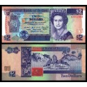 BELIZE 2 DOLARES 1990 RUINAS MAYAS DE XUNANTUNICH e ISABEL II Pick 52 BILLETE SC $2 Dollars UNC BANKNOTE