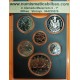 6 monedas x CANADA 1+5+10+25+50 CENTAVOS 1985 + 1 DOLAR 1985 INDIOS EN CANOA ISABEL II PROOF @PROCEDEN DE ESTUCHE@