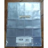 PARDO 10 hojas de 20 ESPACIOS para MONEDAS sistema de CARTONES modelo 1020 PLASTICO DE GRAN CALIDAD SIN PVC para ALBUM GRANDE
