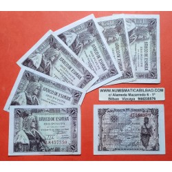 1 billete x ESPAÑA 1 PESETA 1945 REINA ISABEL LA CATOLICA Con Serie Pick 128 BILLETE MBC Spain banknote LOTE 1