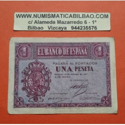 ESPAÑA 1 PESETA 1937 OCTUBRE 12 BURGOS Color ROSA Serie F 2453691 Pick 104A BILLETE CIRCULADO @RARO@ Spain banknote