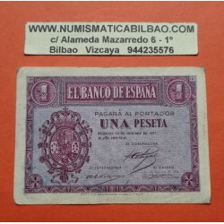 ESPAÑA 1 PESETA 1937 OCTUBRE 12 BURGOS Serie B731 SC @LEER@