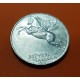 ITALIA 10 LIRAS 1950 R PEGASO CABALLO ALADO y DAMA KM.90 MONEDA DE ALUMINIO EBC/SC Italy 10 Lire coin
