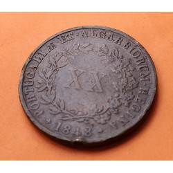 .PORTUGAL ALGARVE 400 REIS 1813 JOAO VI PLATA SILVER PORTUGUESE