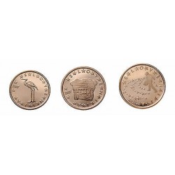 ESLOVENIA 1+2+5 CENTIMOS EURO 2007 COBRE SIN CIRCULAR SLOVENIA