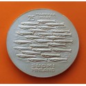 FINLANDIA 25 MARKKAA 1979 BANCO DE PECES 750 AÑOS DE LA CIUDAD DE TURKU KM.58 MONEDA DE PLATA SC Finnland silver coin