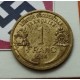 AFRICA OCCIDENTAL FRANCESA 1 FRANCO 1944 tipo MORLON KM.2 MONEDA DE LATON MBC+ Hoy SENEGAL, NIGER, DAHOMEY... Época NAZI WWII