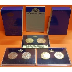 . ESPAÑA FNMT 500 PESETAS 1987 ESTUCHE PROOF PRUEBAS PLATA ACERO