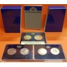 ESPAÑA PRUEBAS FNMT XXV ANIVERSARIO BODA DE SS.MM. LOS REYES 500 PESETAS 1987 + 2x PLATA + 2x ACERO 5 MONEDAS ESTUCHE