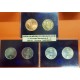 ESPAÑA PRUEBAS FNMT XXV ANIVERSARIO BODA DE SS.MM. LOS REYES 500 PESETAS 1987 + 2x PLATA + 2x ACERO 5 MONEDAS ESTUCHE