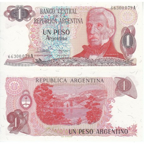 ARGENTINA 1 PESO ARGENTINO 1983 GENERAL SAN MARTIN Pick 311 BILLETE SC UNC BANKNOTE