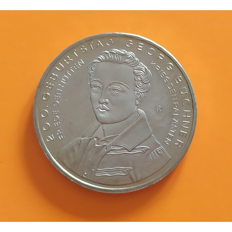 ALEMANIA 10 EUROS 2013 Ceca F GEORGE BUCHNER MONEDA DE NICKEL SC BRD euro coin