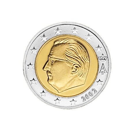 BELGICA 2 EUROS 2002 REY ALBERTO @DISEÑO TIPO 1@ MONEDA BIMETALICA SC Belgium Belgique