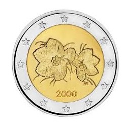 @ESCASA@ FINLANDIA 2 EUROS 2000 FLORES MONEDA BIMETALICA SC Finnland Euro coin