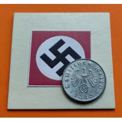 DITTRES REICH GERMALEMANIA 10 REICHSPFENNIG 1943 G ESVASTICA NAZ