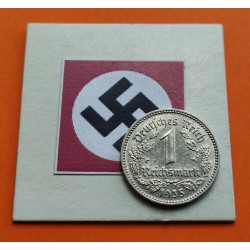 ALEMANIA 1 MARCO 1934 J NAZI III REICH NICKEL EBC REICHSMARK 2