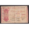 1936 EUSKADI 5 PESETAS CAJA MONTE PIEDAD Serie A 302049