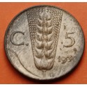 ITALIA 5 CENTESIMI 1930 R ESPIGA DE CEREAL Epoca REY VITTORIO EMANUELE III KM.59 MONEDA DE COBRE EBC Italy 5 Centimos