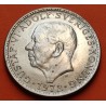SUECIA 5 KRONOR 1972 REY GUSTAV VI y ESCUDO KM.846 MONEDA DE NICKEL SC- Sweden 5 Kroner Coronas