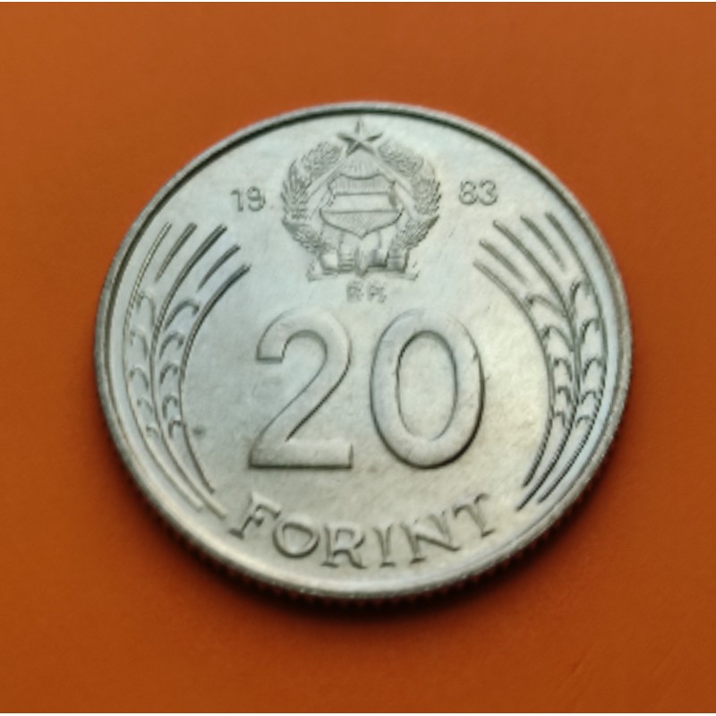 HUNGRIA 20 FORINT 1983 BP PERSONAJE y VALOR KM.630 MONEDA DE NICKEL EBC/SC Hungary